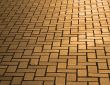 Pavement in dusk lighting