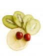 kiwi  lemon cherry slice