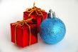 Christmas gift boxes and bulb