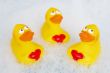 three rubber duckies