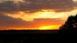 Summer sunset, sky with clouds