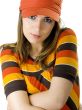 Woman with a orange hat