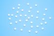 White pills background