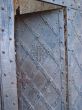 Aged door lock on wooden door
