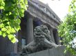 Old fashioned city hall entrance in Kyiv