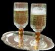 Two glasses of champagne for newlyweds
