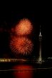 Celebration of New Year with fireworks