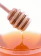 bowl of honey isolated