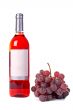 Grapes bunch and wine bottle