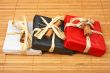 Three gifts on bamboo mat