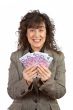 Holding a fan of money