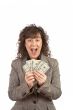Holding a fan of money