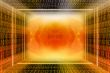 Binary code digital tunnel background