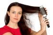 beautiful female model combing her hair