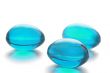 Abstract pills in cyan color