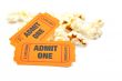 Popcorn and two tickets