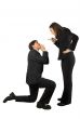 business begging man to a woman