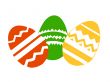 Colored easter eggs