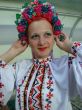 ukrainian girl in colorful national folk costume