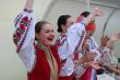 Group of ukrainian girls in national folk costumes
