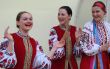 Group of ukrainian girls in national folk costumes