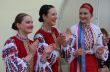 Group of ukrainian girls in national folk costumes