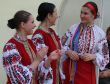 Group of ukrainian girls in national folk costumes