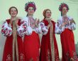 Group of ukrainian girls in national folk costumes
