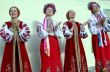 Group of ukrainian girls in national folk costumes