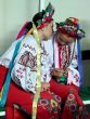 ukrainian girls in colorful national folk costumes