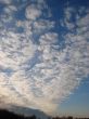 Cloudy sky wide angle panoramic view