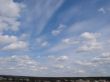 Cloudy sky wide angle panoramic view
