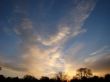 Cloudy sky wide angle panoramic view