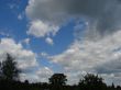 Cloudy sky wide angle panoramic view