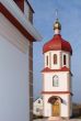 Orthodox Church with red Cupola with Holy Cross