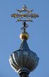 Orthodox Church`s Holy Cross upon cupola