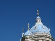 Blue cupolas of St.Trinity Cathedral Upon slue sky