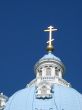 Blue cupolas of St.Trinity Cathedral Upon slue sky