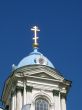 Blue cupolas of St.Trinity Cathedral Upon slue sky
