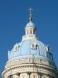 Blue cupolas of St.Trinity Cathedral Upon slue sky