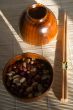 Bamboo pannikin with peanuts