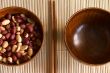 Wooden noggin with peanuts