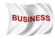 Business flag, isolated against white background