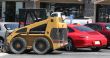 Forklift and Sports Car