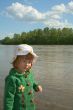 The girl ashore of river