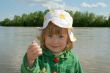 The girl ashore of river
