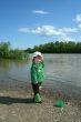 The girl ashore of river
