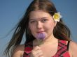 Girl with the flower