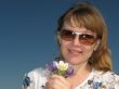Woman with flowers