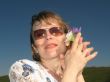 Woman with flowers